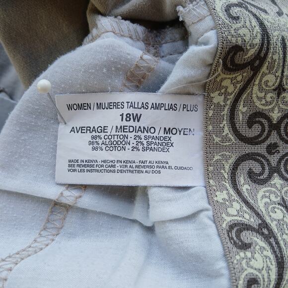 Gloria Vanderbilt Charlene Khaki Chinos 18W avg flat front high rise straight - Picture 9 of 15